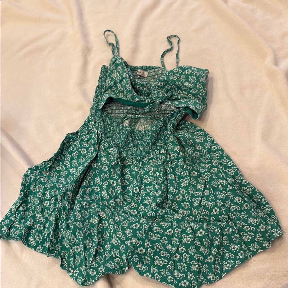Green Floral Romper